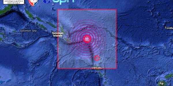 Terremoto, forte scossa nelle Isole Salomone