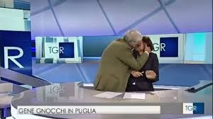 Gene Gnocchi e il suo bacio alla conduttrice tv